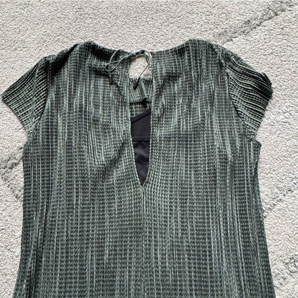 SABINA MUSAYEV Anthropologie green Textured Renaissance Midi Dress loose fit XS - Picture 11 of 12